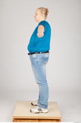 Whole Body Woman White Casual Overweight Studio photo references